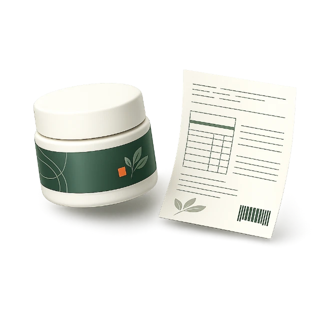 Multilingual product label with nutrition information